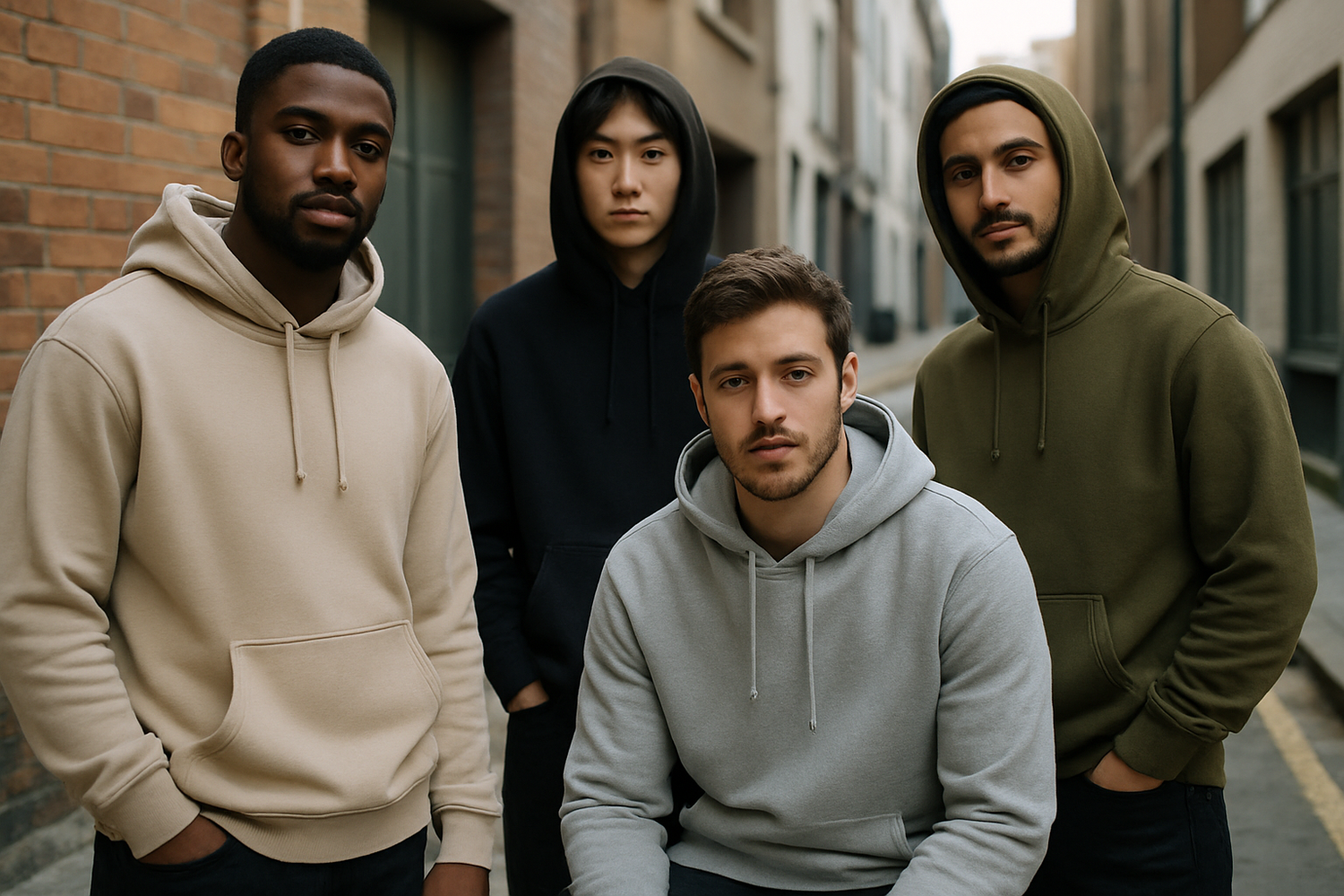 men wearing hoodie 